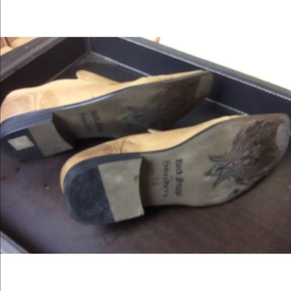 Cowboy Mules Skechers BackStage Brown Leather - Picture 4 of 13